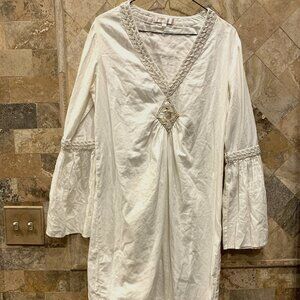 White Cotton Dress Large